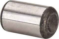 Made in USA - 5/8" Diam x 1" Pin Length Grade 8 Alloy Steel Standard Dowel Pin - Bright Finish, C 47-58 & C 60 (Surface) Hardness, 46,000 Lb (Single Shear), 92,000 Lb (Double Shear) Breaking Strength, 1 Beveled & 1 Rounded End - Industrial Tool & Supply