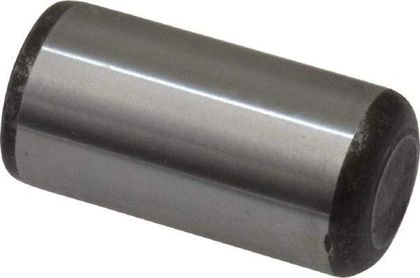 Made in USA - 5/8" Diam x 1-1/4" Pin Length Grade 8 Alloy Steel Standard Dowel Pin - Bright Finish, C 47-58 & C 60 (Surface) Hardness, 46,000 Lb (Single Shear), 92,000 Lb (Double Shear) Breaking Strength, 1 Beveled & 1 Rounded End - Industrial Tool & Supply