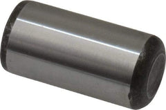 Made in USA - 5/8" Diam x 1-1/4" Pin Length Grade 8 Alloy Steel Standard Dowel Pin - Bright Finish, C 47-58 & C 60 (Surface) Hardness, 46,000 Lb (Single Shear), 92,000 Lb (Double Shear) Breaking Strength, 1 Beveled & 1 Rounded End - Industrial Tool & Supply
