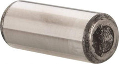 Made in USA - 5/8" Diam x 1-1/2" Pin Length Grade 8 Alloy Steel Standard Dowel Pin - Bright Finish, C 47-58 & C 60 (Surface) Hardness, 46,000 Lb (Single Shear), 92,000 Lb (Double Shear) Breaking Strength, 1 Beveled & 1 Rounded End - Industrial Tool & Supply