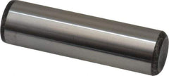 Made in USA - 5/8" Diam x 2-1/4" Pin Length Grade 8 Alloy Steel Standard Dowel Pin - Bright Finish, C 47-58 & C 60 (Surface) Hardness, 46,000 Lb (Single Shear), 92,000 Lb (Double Shear) Breaking Strength, 1 Beveled & 1 Rounded End - Industrial Tool & Supply