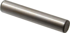 Made in USA - 5/8" Diam x 3-1/2" Pin Length Grade 8 Alloy Steel Standard Dowel Pin - Bright Finish, C 47-58 & C 60 (Surface) Hardness, 46,000 Lb (Single Shear), 92,000 Lb (Double Shear) Breaking Strength, 1 Beveled & 1 Rounded End - Industrial Tool & Supply