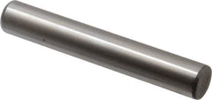 Made in USA - 5/8" Diam x 4" Pin Length Grade 8 Alloy Steel Standard Dowel Pin - Bright Finish, C 47-58 & C 60 (Surface) Hardness, 46,000 Lb (Single Shear), 92,000 Lb (Double Shear) Breaking Strength, 1 Beveled & 1 Rounded End - Industrial Tool & Supply