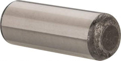 Made in USA - 3/4" Diam x 2" Pin Length Grade 8 Alloy Steel Standard Dowel Pin - Bright Finish, C 47-58 & C 60 (Surface) Hardness, 132,400 Lb (Double Shear), 66,200 Lb (Single Shear) Breaking Strength, 1 Beveled & 1 Rounded End - Industrial Tool & Supply