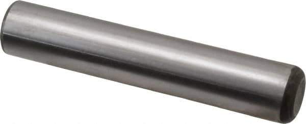 Made in USA - 3/4" Diam x 4" Pin Length Grade 8 Alloy Steel Standard Dowel Pin - Bright Finish, C 47-58 & C 60 (Surface) Hardness, 132,400 Lb (Double Shear), 66,200 Lb (Single Shear) Breaking Strength, 1 Beveled & 1 Rounded End - Industrial Tool & Supply