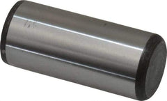 Made in USA - 7/8" Diam x 2" Pin Length Grade 8 Alloy Steel Standard Dowel Pin - Bright Finish, C 47-58 & C 60 (Surface) Hardness, 180,400 Lb (Double Shear), 90,200 Lb (Single Shear) Breaking Strength, 1 Beveled & 1 Rounded End - Industrial Tool & Supply