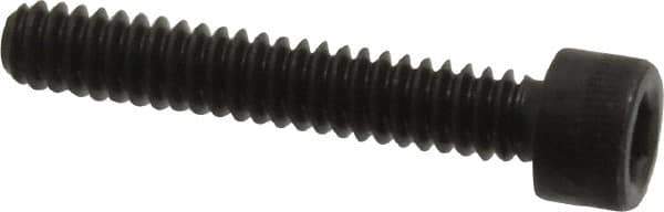 Made in USA - #10-24 UNC Hex Socket Drive, Socket Cap Screw - Alloy Steel, Black Oxide Finish, Partially Threaded, 1-1/8" Length Under Head - Industrial Tool & Supply
