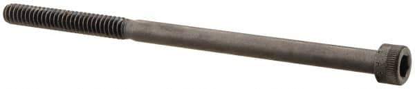 Made in USA - #10-24 UNC Hex Socket Drive, Socket Cap Screw - Alloy Steel, Black Oxide Finish, Partially Threaded, 3-1/2" Length Under Head - Industrial Tool & Supply