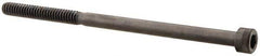 Made in USA - #10-24 UNC Hex Socket Drive, Socket Cap Screw - Alloy Steel, Black Oxide Finish, Partially Threaded, 3-1/2" Length Under Head - Industrial Tool & Supply