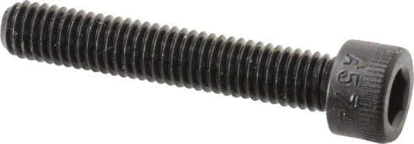 Made in USA - #10-32 UNF Hex Socket Drive, Socket Cap Screw - Alloy Steel, Black Oxide Finish, Partially Threaded, 1-1/8" Length Under Head - Industrial Tool & Supply