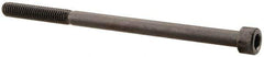 Made in USA - #10-32 UNF Hex Socket Drive, Socket Cap Screw - Alloy Steel, Black Oxide Finish, Partially Threaded, 3-1/4" Length Under Head - Industrial Tool & Supply