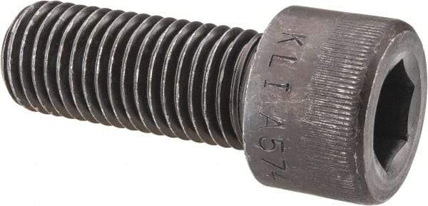 Made in USA - 1-8 UNC Hex Socket Drive, Socket Cap Screw - Alloy Steel, Black Oxide Finish, Fully Threaded, 2-1/2" Length Under Head - Industrial Tool & Supply