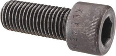 Made in USA - 1-8 UNC Hex Socket Drive, Socket Cap Screw - Alloy Steel, Black Oxide Finish, Fully Threaded, 2-1/2" Length Under Head - Industrial Tool & Supply