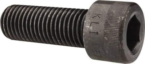 Made in USA - 1-8 UNC Hex Socket Drive, Socket Cap Screw - Alloy Steel, Black Oxide Finish, Fully Threaded, 2-3/4" Length Under Head - Industrial Tool & Supply