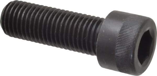 Made in USA - 1-8 UNC Hex Socket Drive, Socket Cap Screw - Alloy Steel, Black Oxide Finish, Fully Threaded, 3" Length Under Head - Industrial Tool & Supply