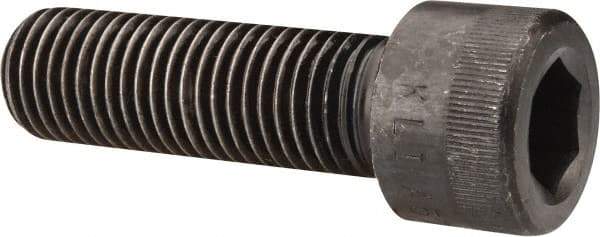 Made in USA - 1-8 UNC Hex Socket Drive, Socket Cap Screw - Alloy Steel, Black Oxide Finish, Fully Threaded, 3-1/4" Length Under Head - Industrial Tool & Supply