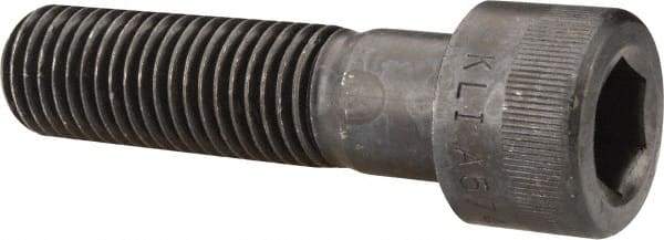 Made in USA - 1-8 UNC Hex Socket Drive, Socket Cap Screw - Alloy Steel, Black Oxide Finish, Partially Threaded, 3-3/4" Length Under Head - Industrial Tool & Supply