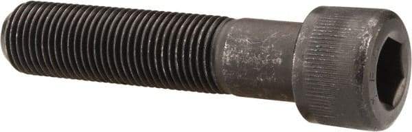 Made in USA - 1-8 UNC Hex Socket Drive, Socket Cap Screw - Alloy Steel, Black Oxide Finish, Partially Threaded, 4-1/4" Length Under Head - Industrial Tool & Supply