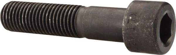 Made in USA - 1-8 UNC Hex Socket Drive, Socket Cap Screw - Alloy Steel, Black Oxide Finish, Partially Threaded, 4-1/2" Length Under Head - Industrial Tool & Supply