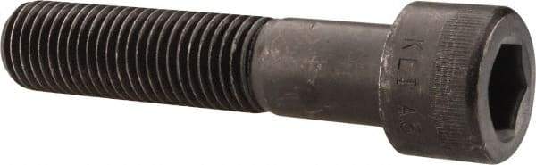 Made in USA - 1-8 UNC Hex Socket Drive, Socket Cap Screw - Alloy Steel, Black Oxide Finish, Partially Threaded, 4-3/4" Length Under Head - Industrial Tool & Supply