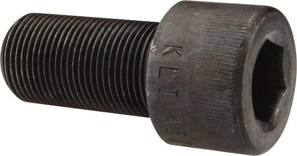 Made in USA - 1-14 UNF Hex Socket Drive, Socket Cap Screw - Alloy Steel, Black Oxide Finish, Fully Threaded, 2" Length Under Head - Industrial Tool & Supply
