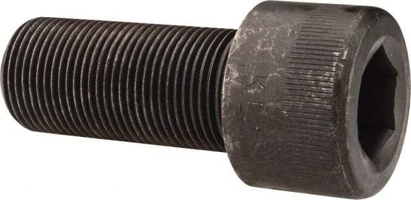 Made in USA - 1-14 UNF Hex Socket Drive, Socket Cap Screw - Alloy Steel, Black Oxide Finish, Fully Threaded, 2-1/4" Length Under Head - Industrial Tool & Supply