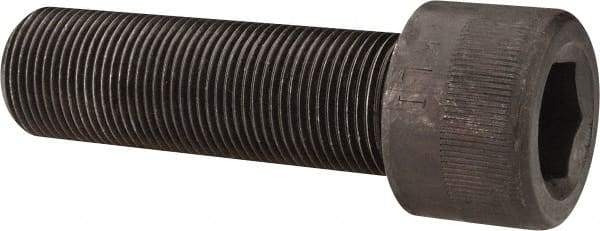 Made in USA - 1-14 UNF Hex Socket Drive, Socket Cap Screw - Alloy Steel, Black Oxide Finish, Fully Threaded, 3-1/4" Length Under Head - Industrial Tool & Supply