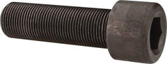 Made in USA - 1-14 UNF Hex Socket Drive, Socket Cap Screw - Alloy Steel, Black Oxide Finish, Fully Threaded, 3-1/4" Length Under Head - Industrial Tool & Supply