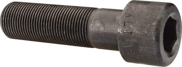 Made in USA - 1-14 UNF Hex Socket Drive, Socket Cap Screw - Alloy Steel, Black Oxide Finish, Partially Threaded, 3-1/2" Length Under Head - Industrial Tool & Supply