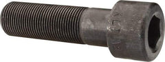 Made in USA - 1-14 UNF Hex Socket Drive, Socket Cap Screw - Alloy Steel, Black Oxide Finish, Partially Threaded, 3-1/2" Length Under Head - Industrial Tool & Supply