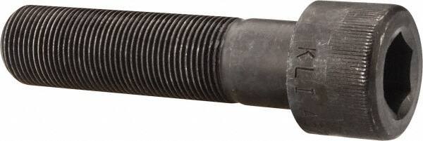 Made in USA - 1-14 UNF Hex Socket Drive, Socket Cap Screw - Alloy Steel, Black Oxide Finish, Partially Threaded, 4" Length Under Head - Industrial Tool & Supply