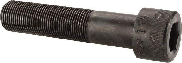 Made in USA - 1-14 UNF Hex Socket Drive, Socket Cap Screw - Alloy Steel, Black Oxide Finish, Partially Threaded, 4-1/2" Length Under Head - Industrial Tool & Supply