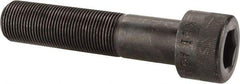 Made in USA - 1-14 UNF Hex Socket Drive, Socket Cap Screw - Alloy Steel, Black Oxide Finish, Partially Threaded, 4-1/2" Length Under Head - Industrial Tool & Supply
