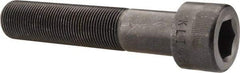 Made in USA - 1-14 UNF Hex Socket Drive, Socket Cap Screw - Alloy Steel, Black Oxide Finish, Partially Threaded, 5" Length Under Head - Industrial Tool & Supply