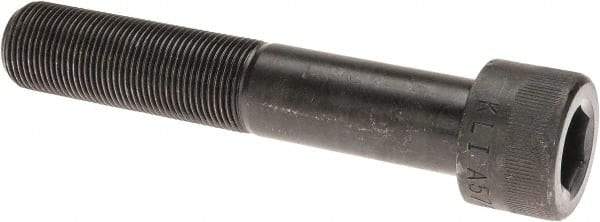 Made in USA - 1-14 UNF Hex Socket Drive, Socket Cap Screw - Alloy Steel, Black Oxide Finish, Partially Threaded, 5-1/2" Length Under Head - Industrial Tool & Supply