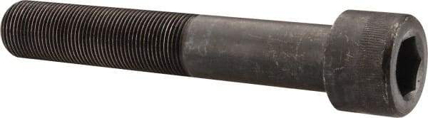 Made in USA - 1-14 UNF Hex Socket Drive, Socket Cap Screw - Alloy Steel, Black Oxide Finish, Partially Threaded, 6" Length Under Head - Industrial Tool & Supply