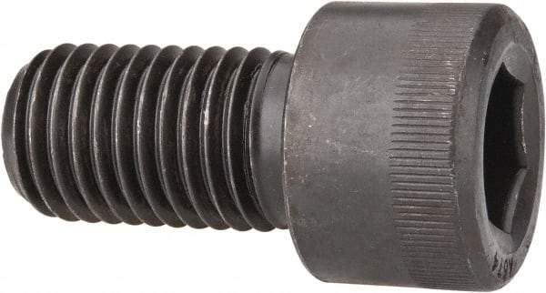 Made in USA - 1-1/8 - 7 UNC Hex Socket Drive, Socket Cap Screw - Alloy Steel, Black Oxide Finish, Partially Threaded, 2" Length Under Head - Industrial Tool & Supply
