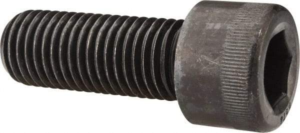 Made in USA - 1-1/8 - 7 UNC Hex Socket Drive, Socket Cap Screw - Alloy Steel, Black Oxide Finish, Fully Threaded, 3" Length Under Head - Industrial Tool & Supply