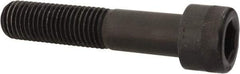 Made in USA - 1-1/8 - 7 UNC Hex Socket Drive, Socket Cap Screw - Alloy Steel, Black Oxide Finish, Partially Threaded, 5-1/2" Length Under Head - Industrial Tool & Supply