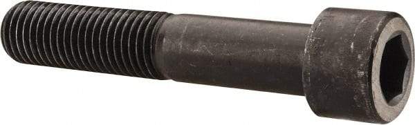 Made in USA - 1-1/8 - 7 UNC Hex Socket Drive, Socket Cap Screw - Alloy Steel, Black Oxide Finish, Partially Threaded, 6" Length Under Head - Industrial Tool & Supply