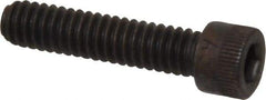 Made in USA - 1/4-20 UNC Hex Socket Drive, Socket Cap Screw - Alloy Steel, Black Oxide Finish, Fully Threaded, 1-1/8" Length Under Head - Industrial Tool & Supply
