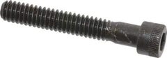 Made in USA - 1/4-20 UNC Hex Socket Drive, Socket Cap Screw - Alloy Steel, Black Oxide Finish, Partially Threaded, 1-5/8" Length Under Head - Industrial Tool & Supply