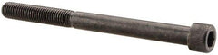 Made in USA - 1/4-28 UNF Hex Socket Drive, Socket Cap Screw - Alloy Steel, Black Oxide Finish, Partially Threaded, 3" Length Under Head - Industrial Tool & Supply