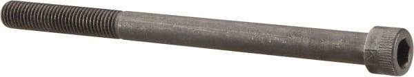 Made in USA - 1/4-28 UNF Hex Socket Drive, Socket Cap Screw - Alloy Steel, Black Oxide Finish, Partially Threaded, 3-1/2" Length Under Head - Industrial Tool & Supply