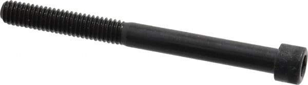 Made in USA - 5/16-18 UNC Hex Socket Drive, Socket Cap Screw - Alloy Steel, Black Oxide Finish, Partially Threaded, 3-1/2" Length Under Head - Industrial Tool & Supply