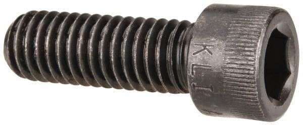 Made in USA - 3/8-16 UNC Hex Socket Drive, Socket Cap Screw - Alloy Steel, Black Oxide Finish, Fully Threaded, 1-1/8" Length Under Head - Industrial Tool & Supply
