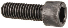 Made in USA - 3/8-16 UNC Hex Socket Drive, Socket Cap Screw - Alloy Steel, Black Oxide Finish, Fully Threaded, 1-1/8" Length Under Head - Industrial Tool & Supply
