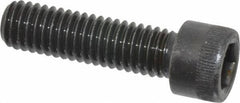 Made in USA - 3/8-16 UNC Hex Socket Drive, Socket Cap Screw - Alloy Steel, Black Oxide Finish, Fully Threaded, 1-3/8" Length Under Head - Industrial Tool & Supply