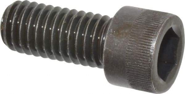Made in USA - 7/16-14 UNC Hex Socket Drive, Socket Cap Screw - Alloy Steel, Black Oxide Finish, Fully Threaded, 1" Length Under Head - Industrial Tool & Supply