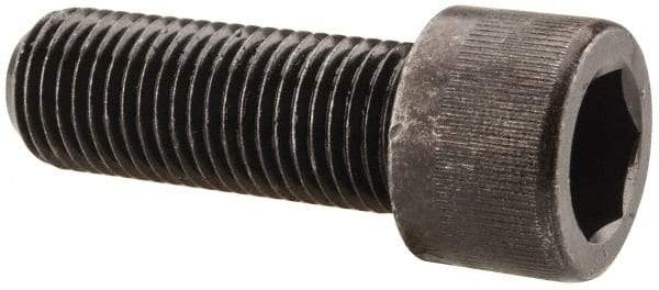 Made in USA - 7/16-20 UNF Hex Socket Drive, Socket Cap Screw - Alloy Steel, Black Oxide Finish, Fully Threaded, 1-1/4" Length Under Head - Industrial Tool & Supply
